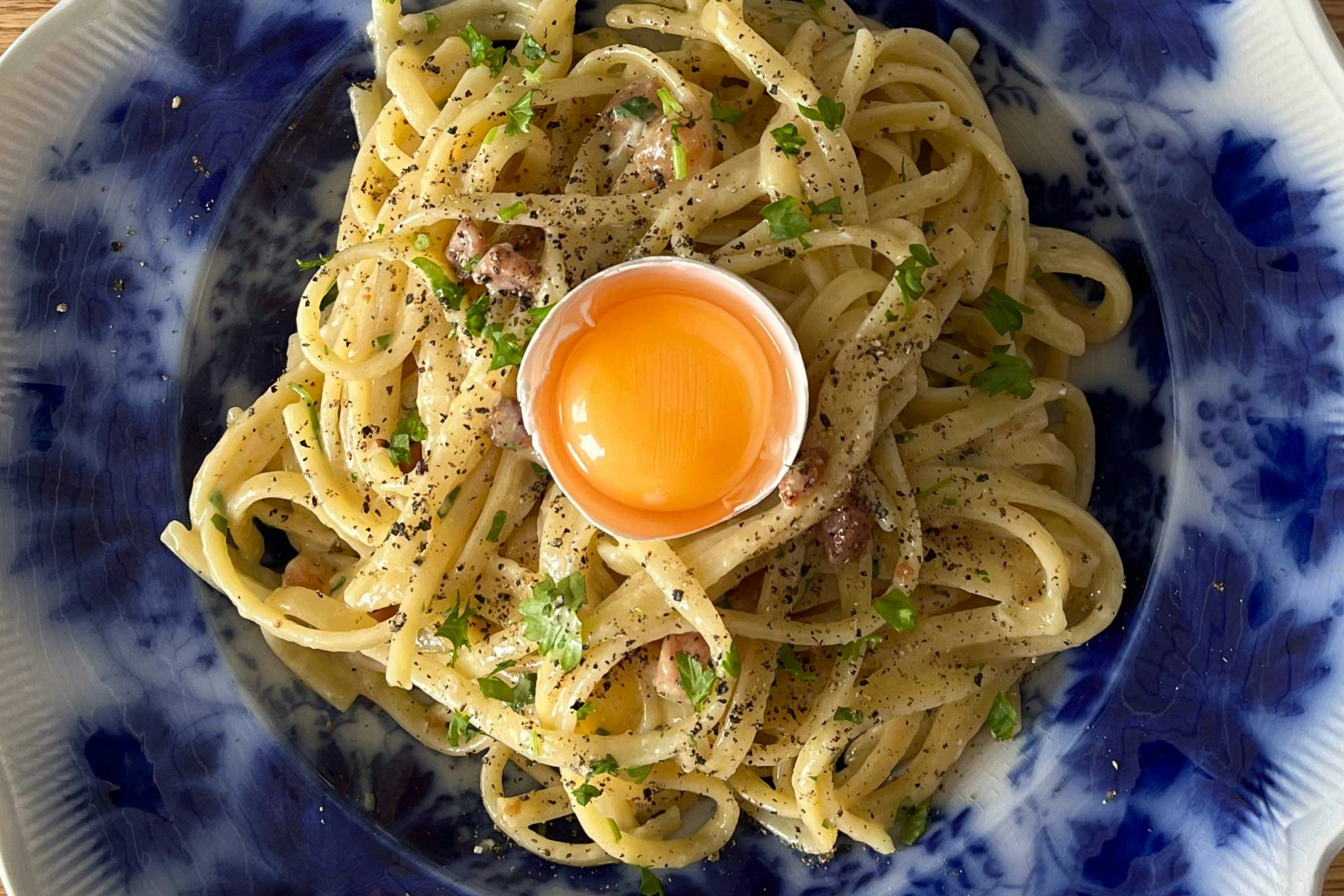 Spaghetti carbonara med Västerbottensost