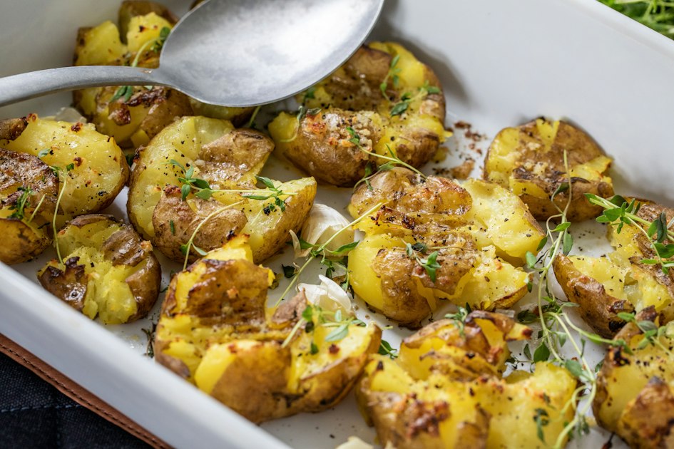 Krossad potatis – Smashad potatis | Fredriks Fika