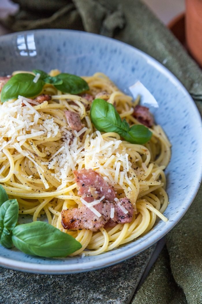 Lättlagad pasta med fläsk och parmesan | Fredriks Fika