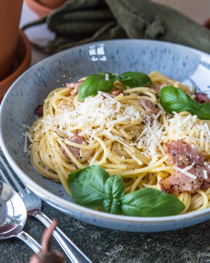 Lättlagad pasta med fläsk och parmesan | Fredriks Fika